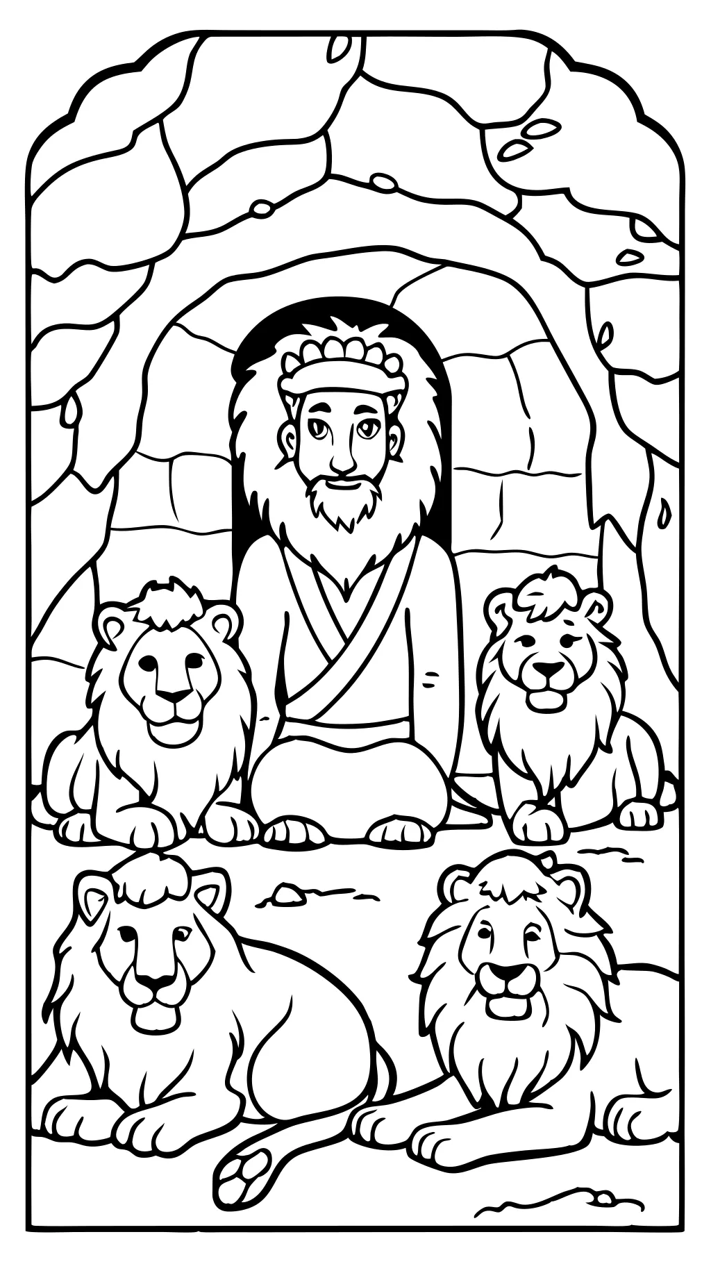 daniel lions den coloring page